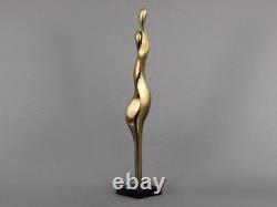 ALAIN CANTAREL couple bronze sculpture, Vintage 1970s, Abstract French art
