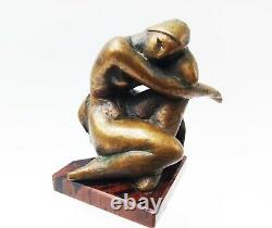 ART DECO SCULPTURE EN BRONZE Albert 1/8 signature à identifier