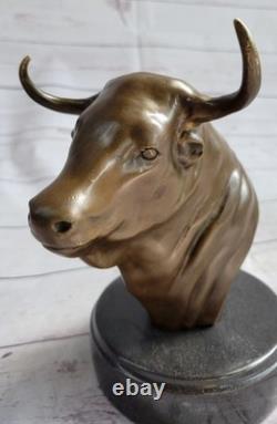 Abstrait Art Moderne Surréaliste Bull Bronze Métal Figurine Sculpture Spécial