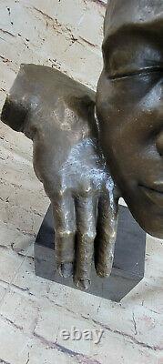 Abstrait Art S. DALI Solide Bronze Sculpture Marbre Base Moderne Figrine