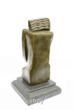Abstrait Art S. DALI Solide Bronze Sculpture Marbre Base Moderne Figrine Solde