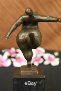 Abstrait Moderne Art Femme Bronze Sculpture Signé Milo Statue Figurine Affaire
