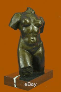 Abstrait Moderne Art Maillol Bronze Femme Buste Sculpture Marbre Figurine Solde