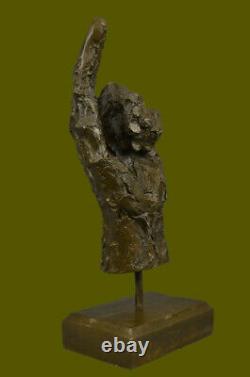 Abstrait Moderne Art Numéroté Bronze Main Gesture Sculpture Bureau Décor Maison