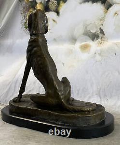 Adorable Labrador Retriever Buste Bronze Sculpture Art Déco Animal Figurine De