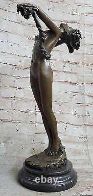 Américain Style Art Nouveau Bronze Sculpture The par Harriet Frishmuth Figure Nu