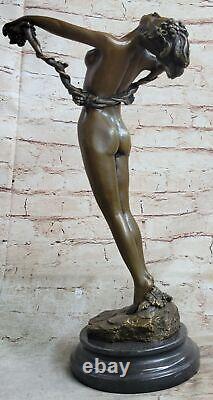 Américain Style Art Nouveau Bronze Sculpture The par Harriet Frishmuth Figure Nu