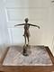 Ancien Sculpture Bronze Danseuse à L'antique Art Déco Signé P Chenet France