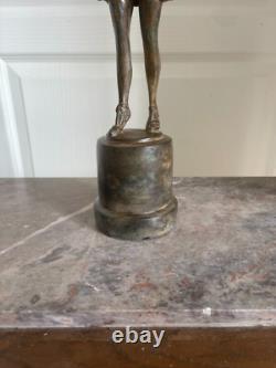 Ancien Sculpture Bronze Danseuse à l'Antique Art Déco Signé P CHENET France