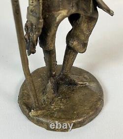 Ancien XXème art Africain Burkina Faso statue, sculpture en bronze mendiant