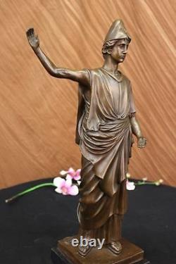 Ancient Mâle Bronze Métal Classique Art Grec Romain Sculpture Figurine Statue