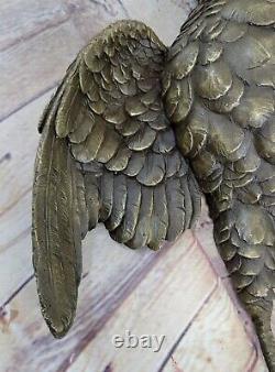 Animal Oiseau Bronze Art Ornement Sur Mural Statue Sculpture Sauvage