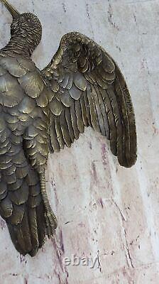 Animal Oiseau Bronze Art Ornement Sur Mural Statue Sculpture Sauvage