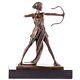 Antique Sculpture Archer En Bronze Art Déco Diana D'après Preiss