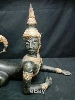 Antique Sculpture Thai En Bronze Art Oriental Chine Thaïlande