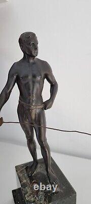 Antique statue Sculpture bronze Man ancienne Statuette Art Deco Homme