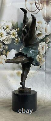 Art Déco Bronze Ballerine Ballet Statue Sculpture Abstrait Art Mi Siècle