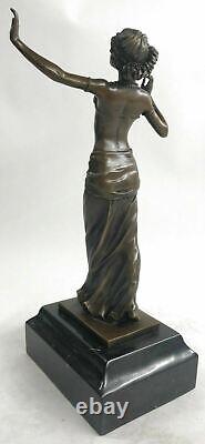 Art Déco Bronze Danseuse Ballet Statue Sculpture Abstrait Art Mi Siècle Décor