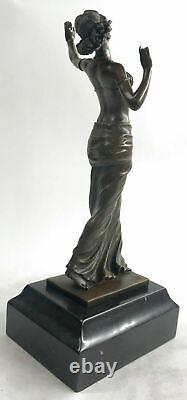 Art Déco Bronze Danseuse Ballet Statue Sculpture Abstrait Art Mi Siècle Décor