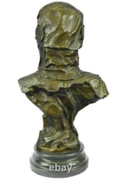 Art Déco Doré Bronze Femelle Déesse Buste Statue Grand Détail Sculpture Nr