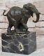 Art Déco Faune Éléphant Par Milo Bronze Fonte Sculpture Statue Figurine