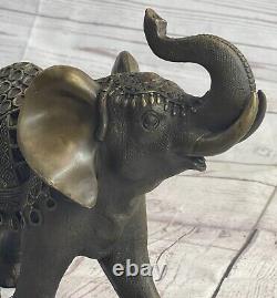 Art Déco Faune Éléphant Par Milo Bronze Fonte Sculpture Statue Figurine Art