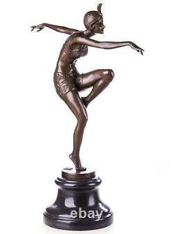 Art Déco Figure en Bronze Danseuse Bronze Sculpture Hauteur