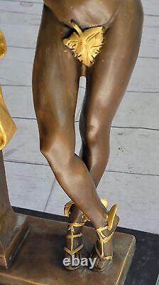 Art Déco Gild Bronze Sculpture Fonte Flying Mercury Classique Ouvre Affaire