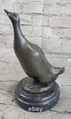 Art Déco'Lost' Cire Méthode Canard Vienne Bronze Ouvre Sculpture Statue