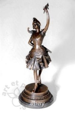 Art Déco Magnifique sculpture signée Laffon Mollo. Bronze