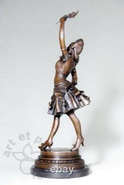 Art Déco Magnifique sculpture signée Laffon Mollo. Bronze