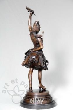 Art Déco Magnifique sculpture signée Laffon Mollo. Bronze