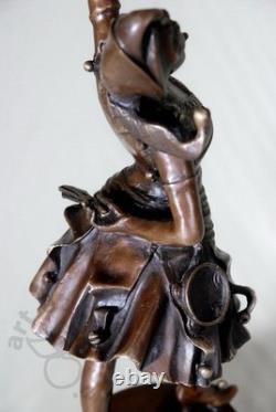 Art Déco Magnifique sculpture signée Laffon Mollo. Bronze