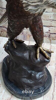 Art Déco Moigniez XL Flying Aigle Bronze Sculpture Classique Ouvre Solde