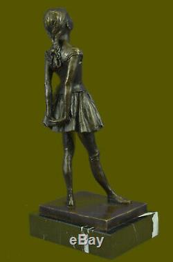 Art Déco Nouveau Ballerine Prima Bronze Danseuse Sculpture Figurine par Degas