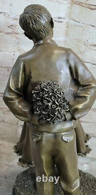 Art Déco Premier Bisou Bronze Sculpture Figurine Par Milo Domestique Décoration