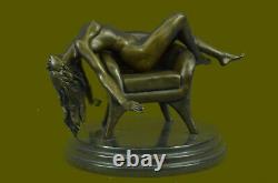 Art Déco Sculpture Sexy Nue Femme Érotique Chair Fille Bronze Statue