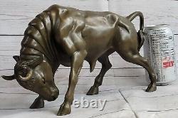 Art Déco Stock Marché Bull Fonte Bronze Sculpture Statue Figurine