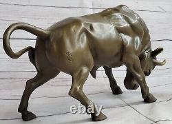 Art Déco Stock Marché Bull Fonte Bronze Sculpture Statue Figurine