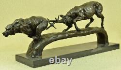 Art Déco Style Statue Sculpture Ours Faune Nouveau Bronze Signe Affaire