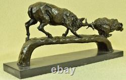 Art Déco Style Statue Sculpture Ours Faune Nouveau Bronze Signe Affaire