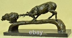 Art Déco Style Statue Sculpture Ours Faune Nouveau Bronze Signe Affaire