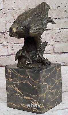 Art Déco Vienne Bronze Falcon Américain Aigle Bronze Sculpture Statue