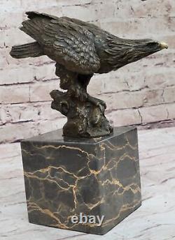 Art Déco Vienne Bronze Falcon Américain Aigle Bronze Sculpture Statue