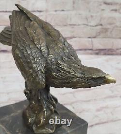 Art Déco Vienne Bronze Falcon Américain Aigle Bronze Sculpture Statue