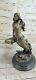 Art Décor Bronze Marbre Chair Sculpture Sirène Sea-maid Dauphin Figurine Statue