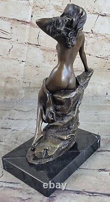 Art Décor Bronze Statue Chair Actrice Danseuse Jazz Club Artiste Italien Vitaleh