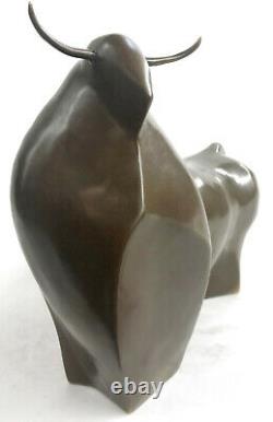 Art Moderne Abstrait Taureau Bronze Figurine Botero Statue Sculpture Décor