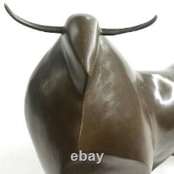 Art Moderne Abstrait Taureau Bronze Figurine Botero Statue Sculpture Décor