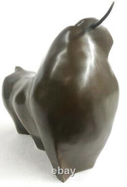 Art Moderne Abstrait Taureau Bronze Figurine Botero Statue Sculpture Décor